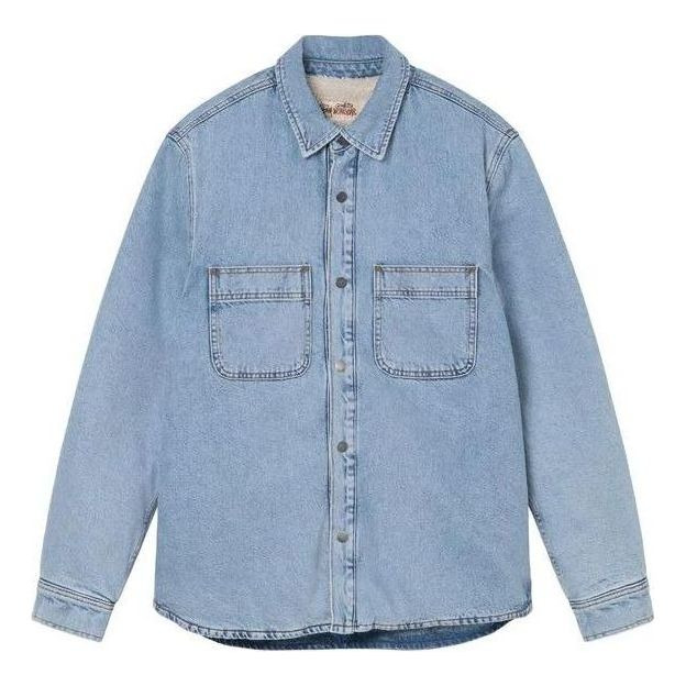 Stussy Sherpa Lined Shirt 'Blue' 1110244 - 1