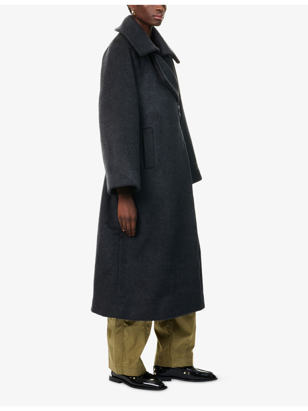 Relaxed-Fit Notch-Lapel Wool-Blend Coat - 3