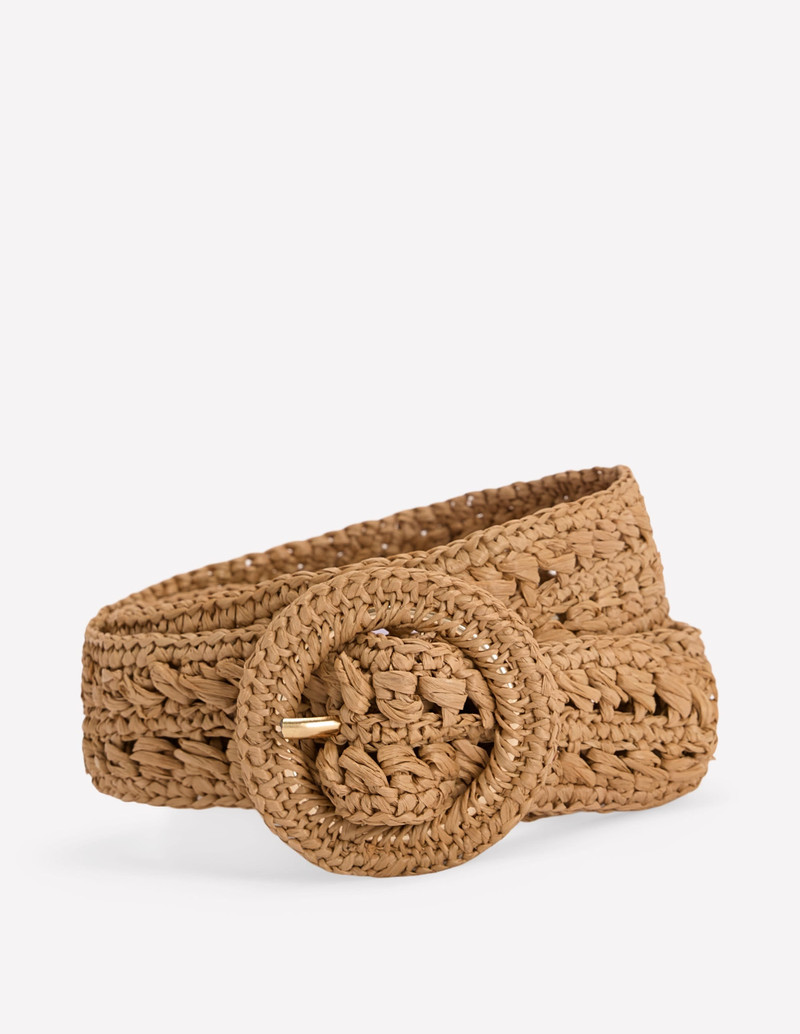 Interest Raffia Belt-Natural 1