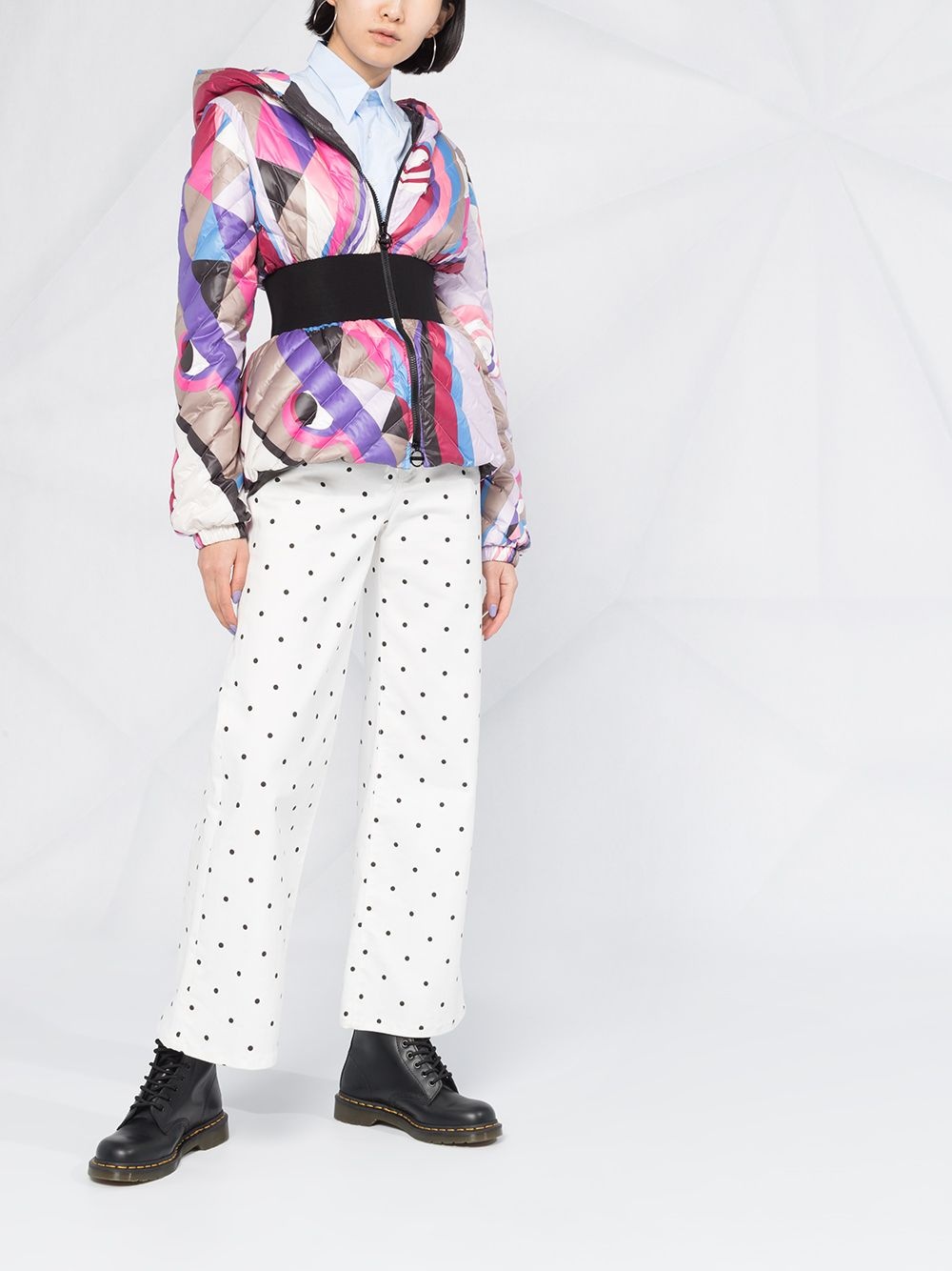 abstract-print padded jacket - 2