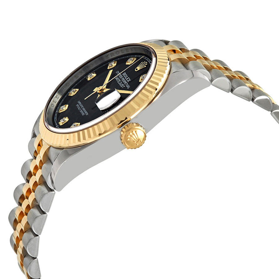 Rolex Datejust 36 Black Diamond Dial Men's Stainless Steel and 18kt Yellow Gold Jubilee Watch 126233 - 2