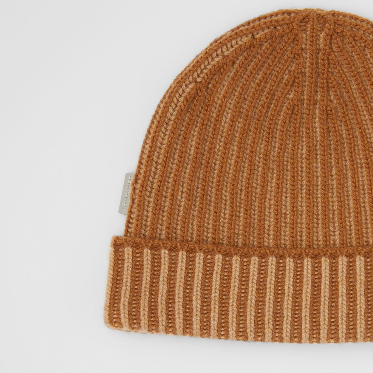 Rib Knit Cashmere Beanie - 2