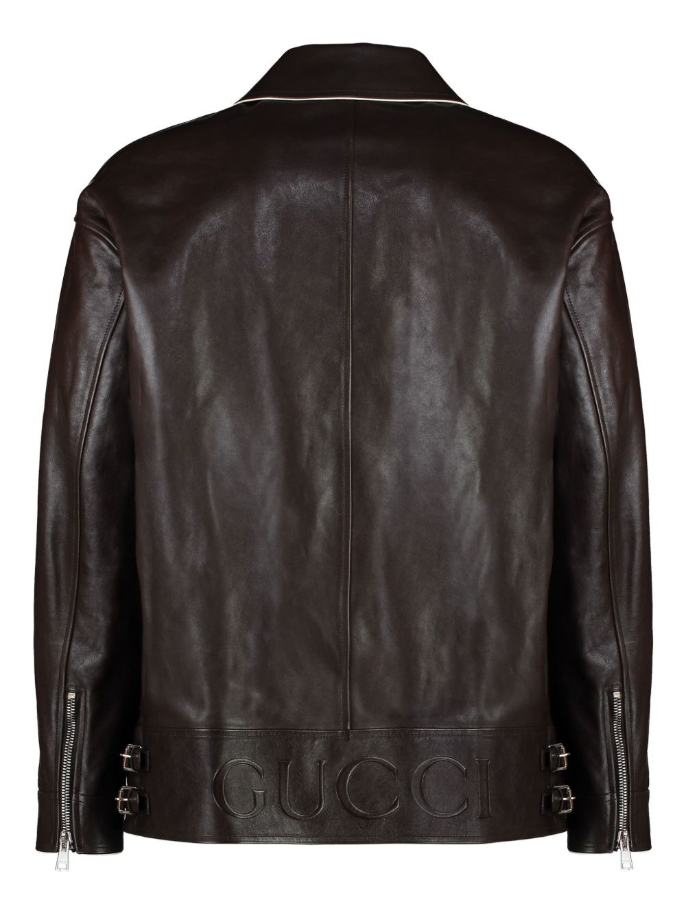 leather biker jacket - 2