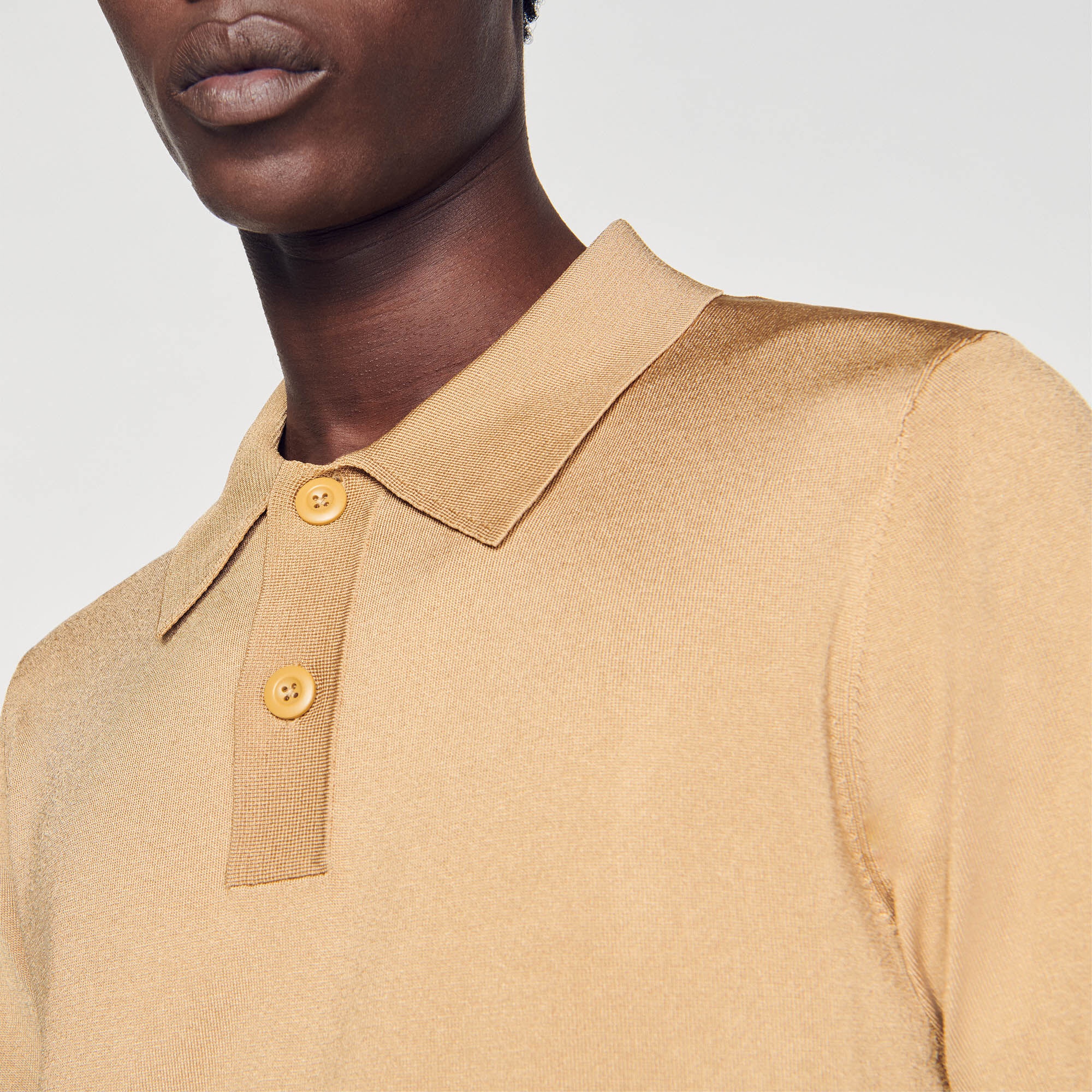SHORT-SLEEVE KNITTED POLO SHIRT - 4