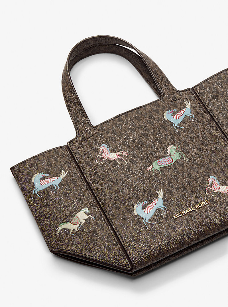 Jordi Small Signature Logo Convertible Tote Bag 5