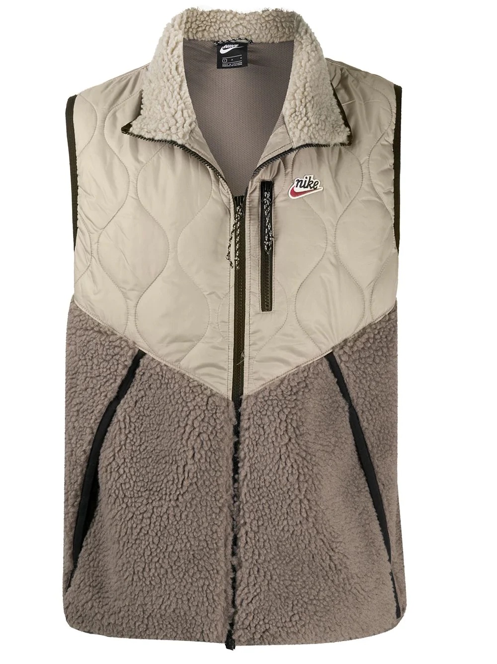 two-tone padded gilet - 1