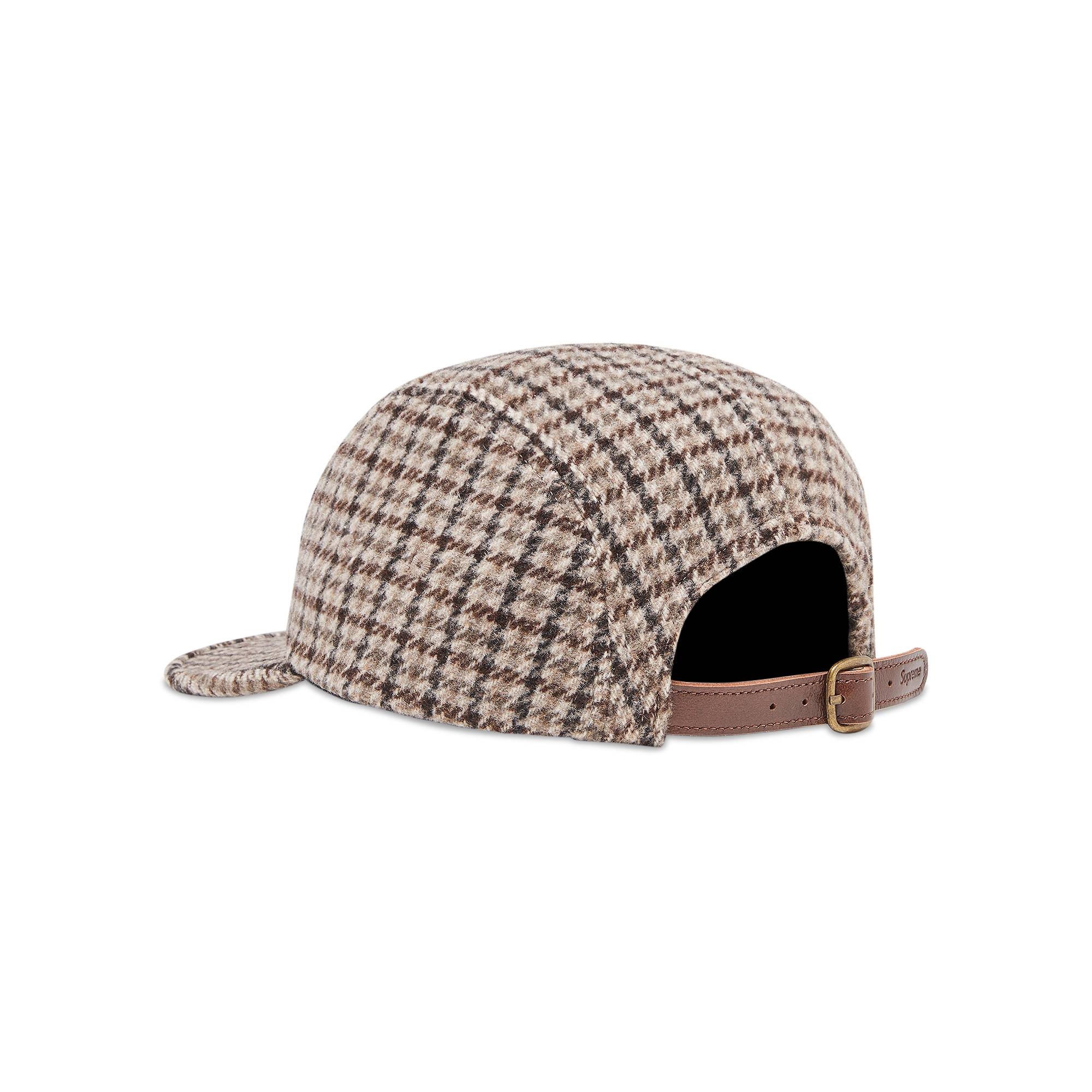 Supreme Houndstooth Wool Camp Cap 'Tan' - 3