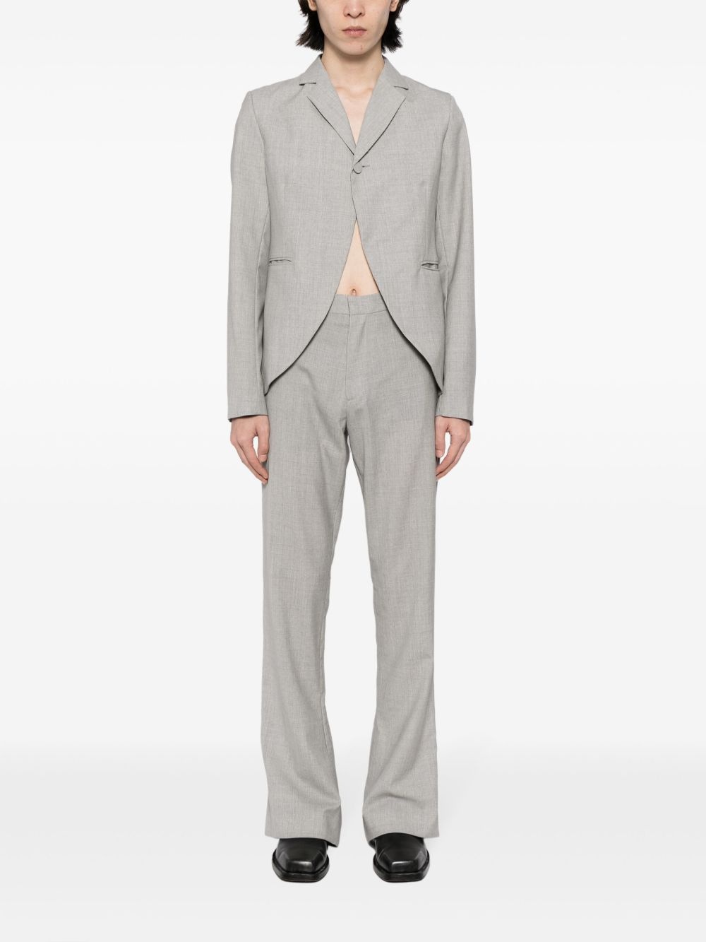 pleat-detail wool blazer - 2