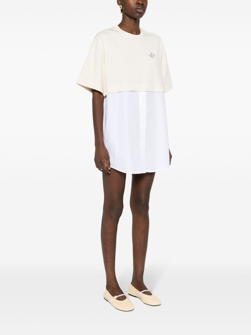 layered shirt dress - 3