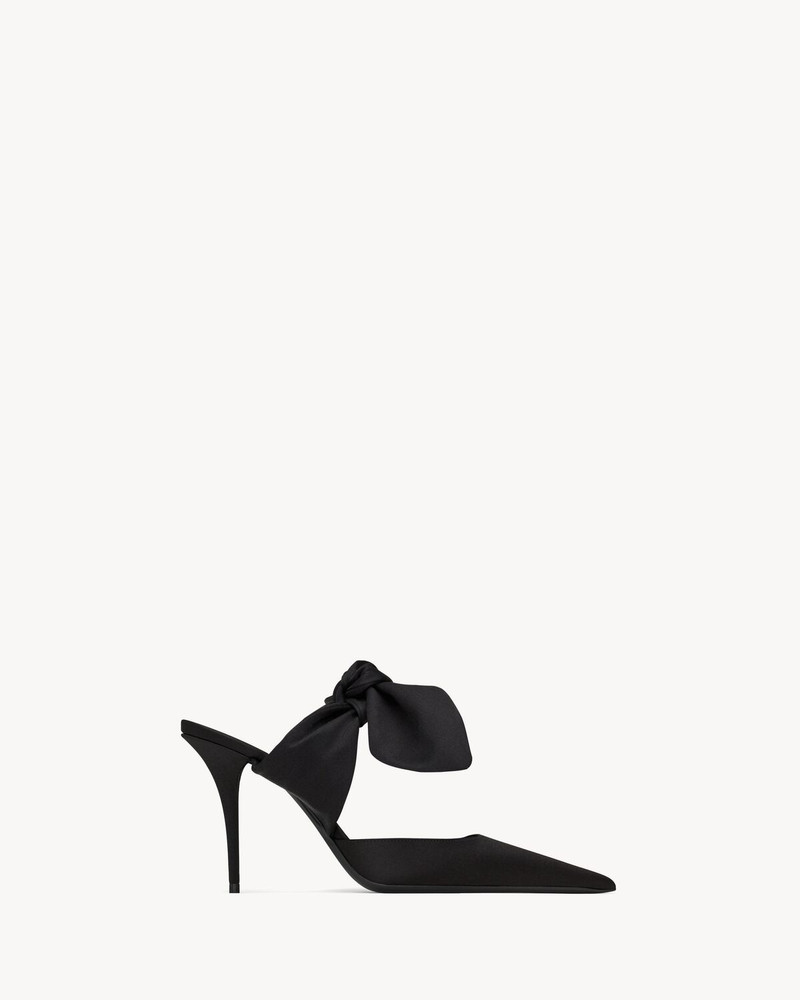 BARBARA MULES IN SATIN CREPE - 1