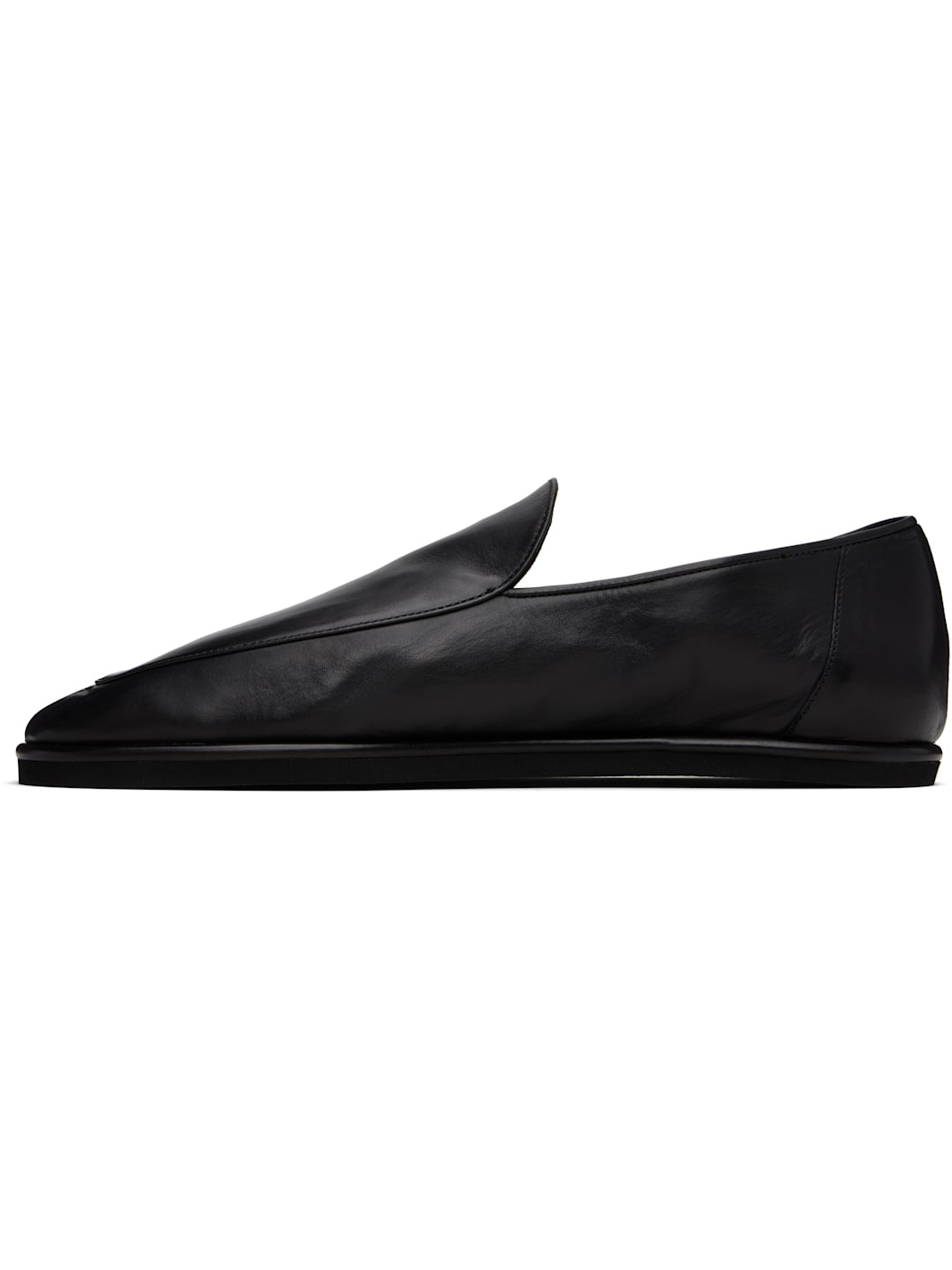 Black Soft Leather Loafers - 3