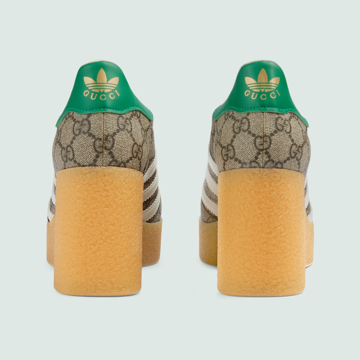 靴 Adidas x Gucci Wmns WedgeGazelle 24cm Adidas x Gucci Wmns Wedge Gazelle Metallic gold Size 7 US