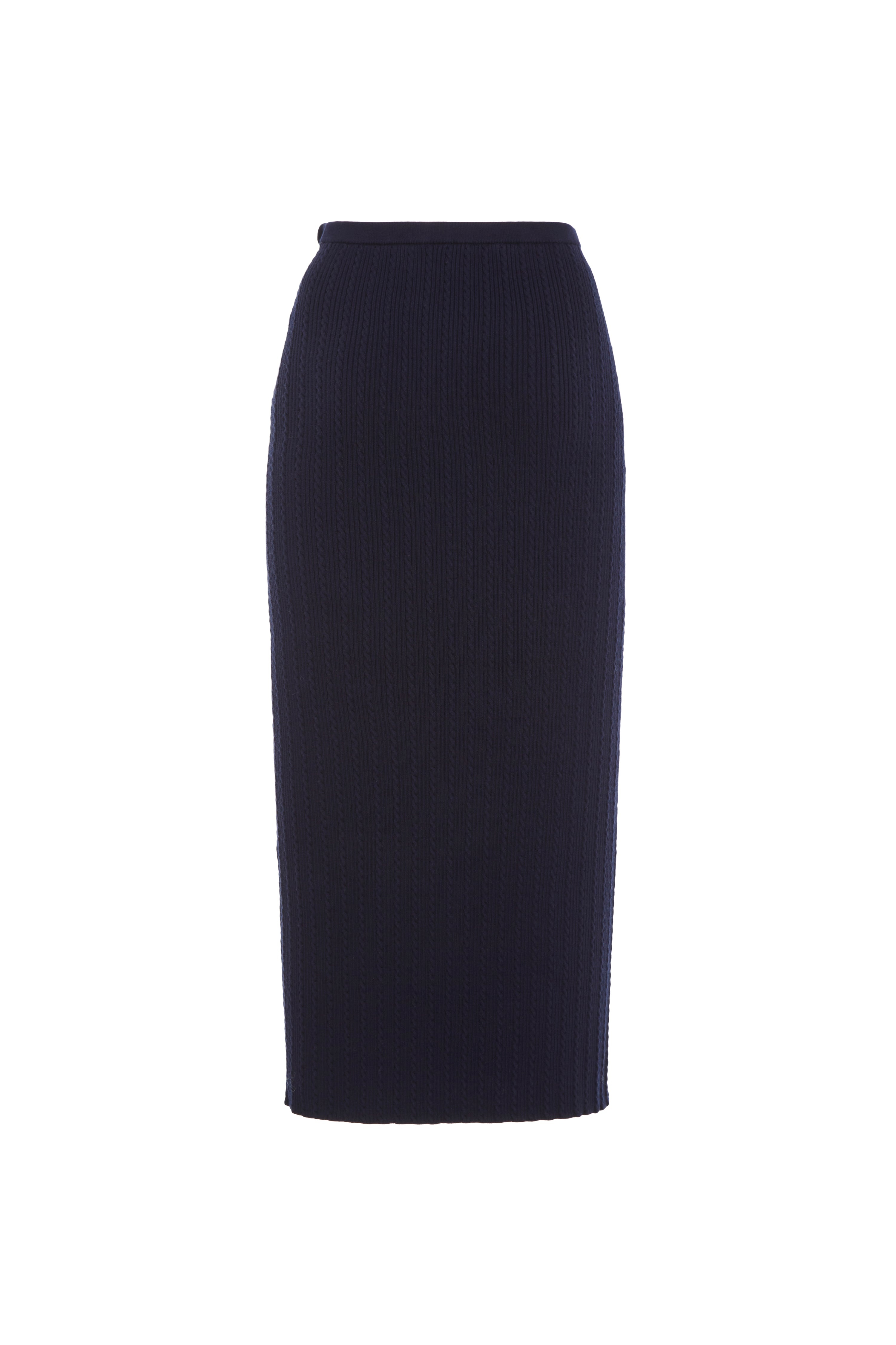 COTTON BLEND KNIT MIDI SKIRT - 2