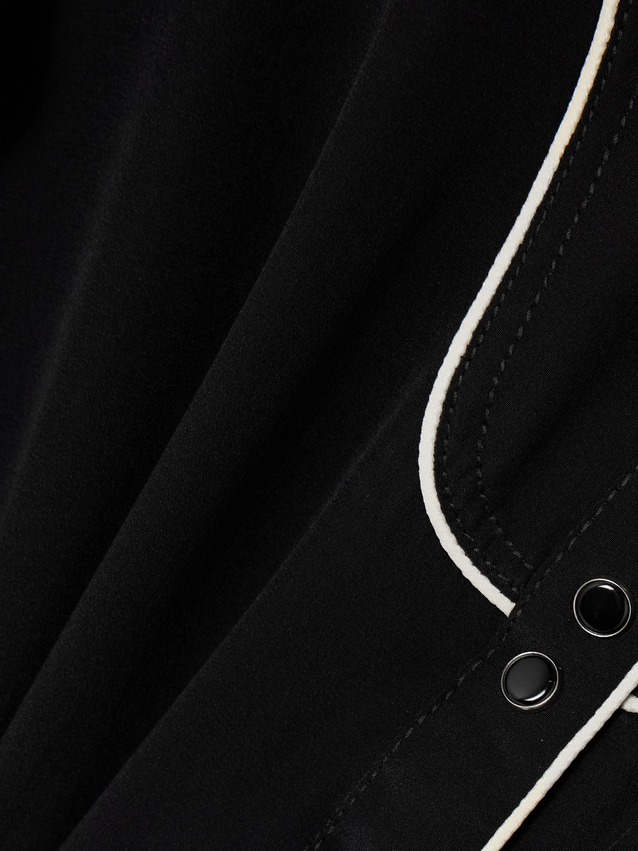 High Tides Scarf-detailed Piped Silk Shirt - 5