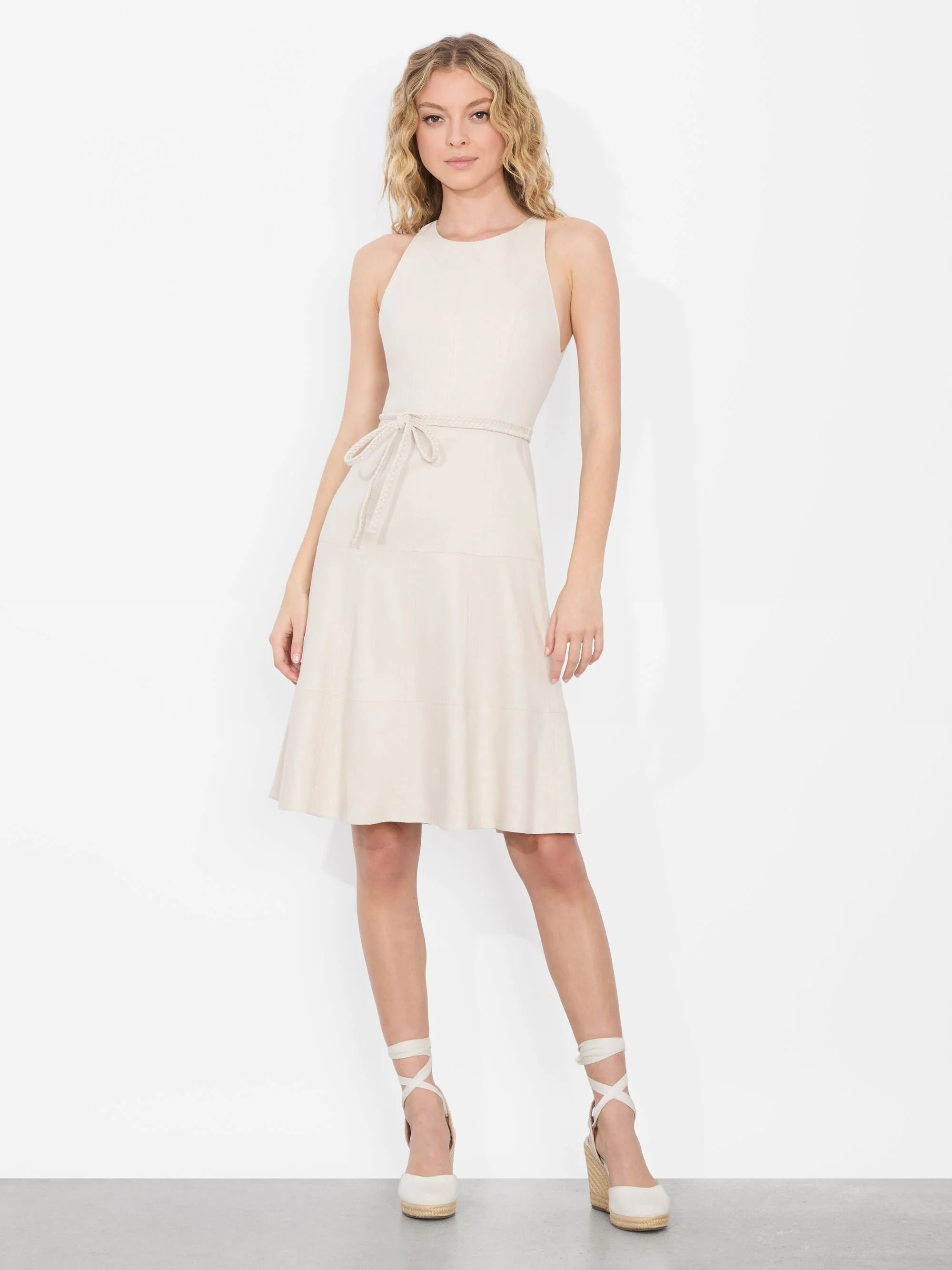 sachin and babi light blue dress Alice + Olivia Adley Pleated Drop Waist Dress