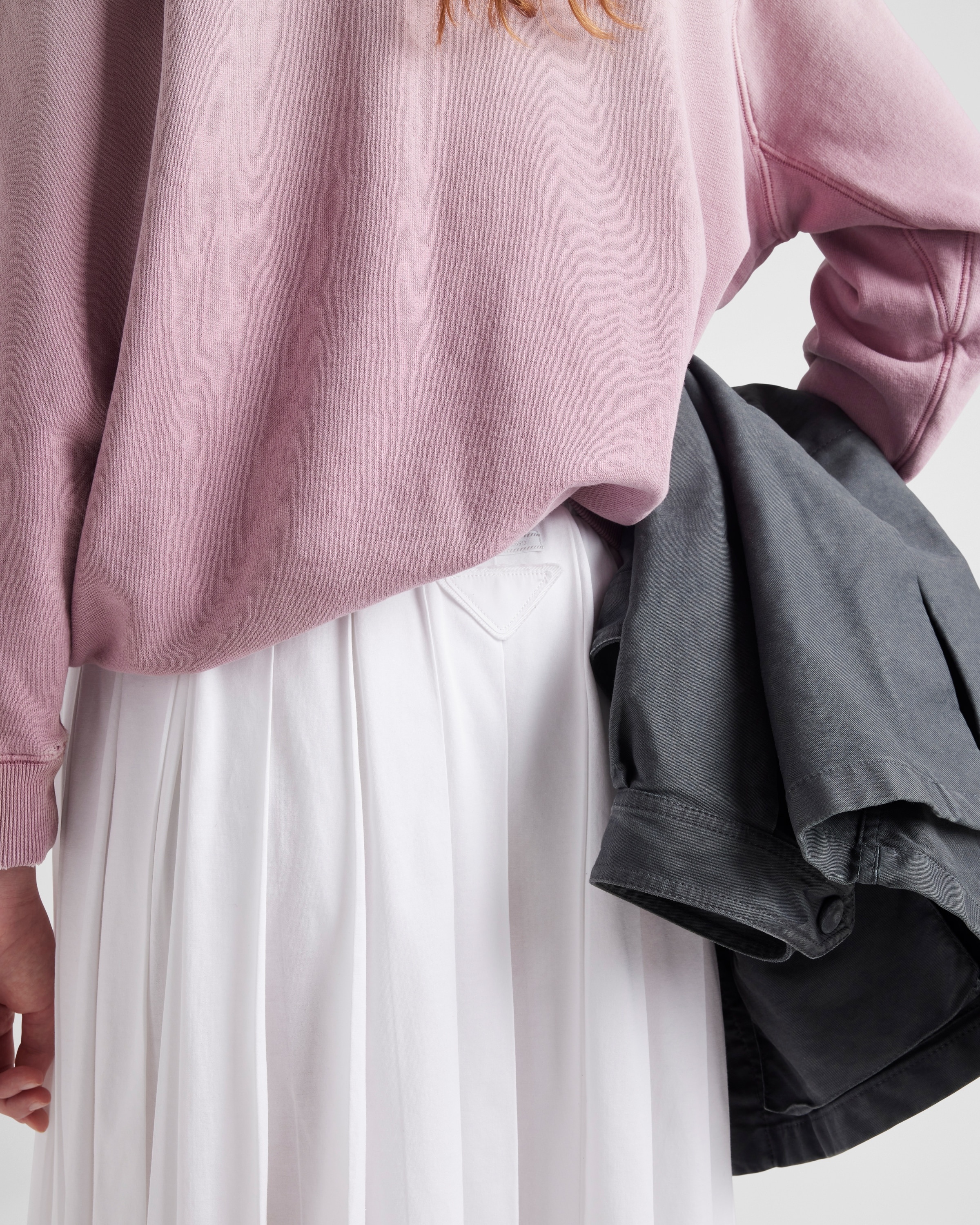 Pleated jersey skirt - 3
