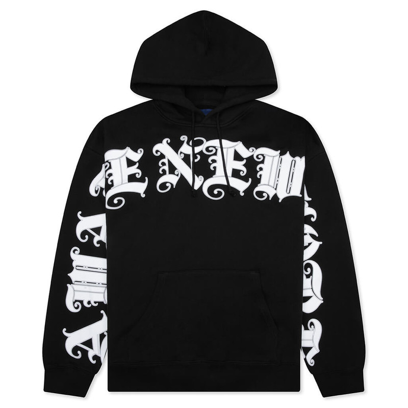 OLD ENGLISH HOODIE - BLACK 1