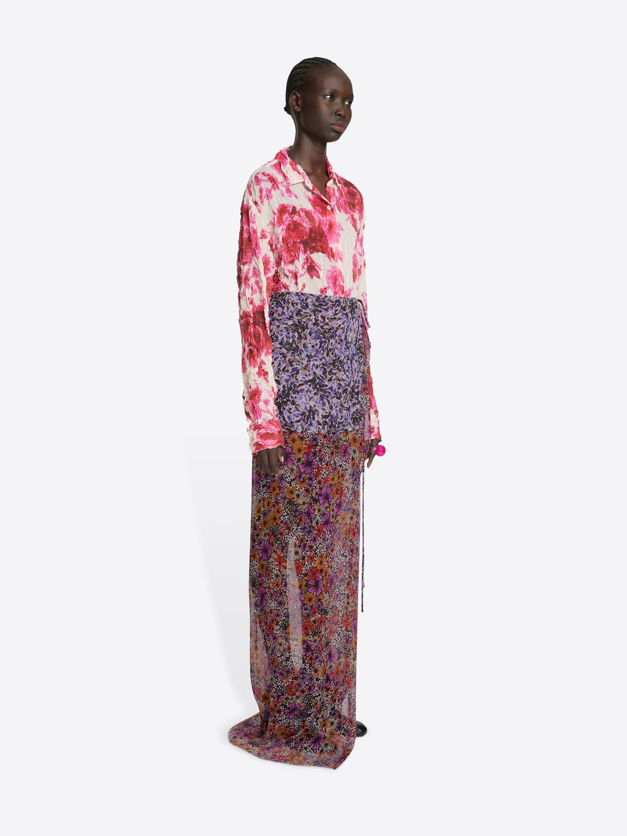 FLORAL WRAP SKIRT - 3