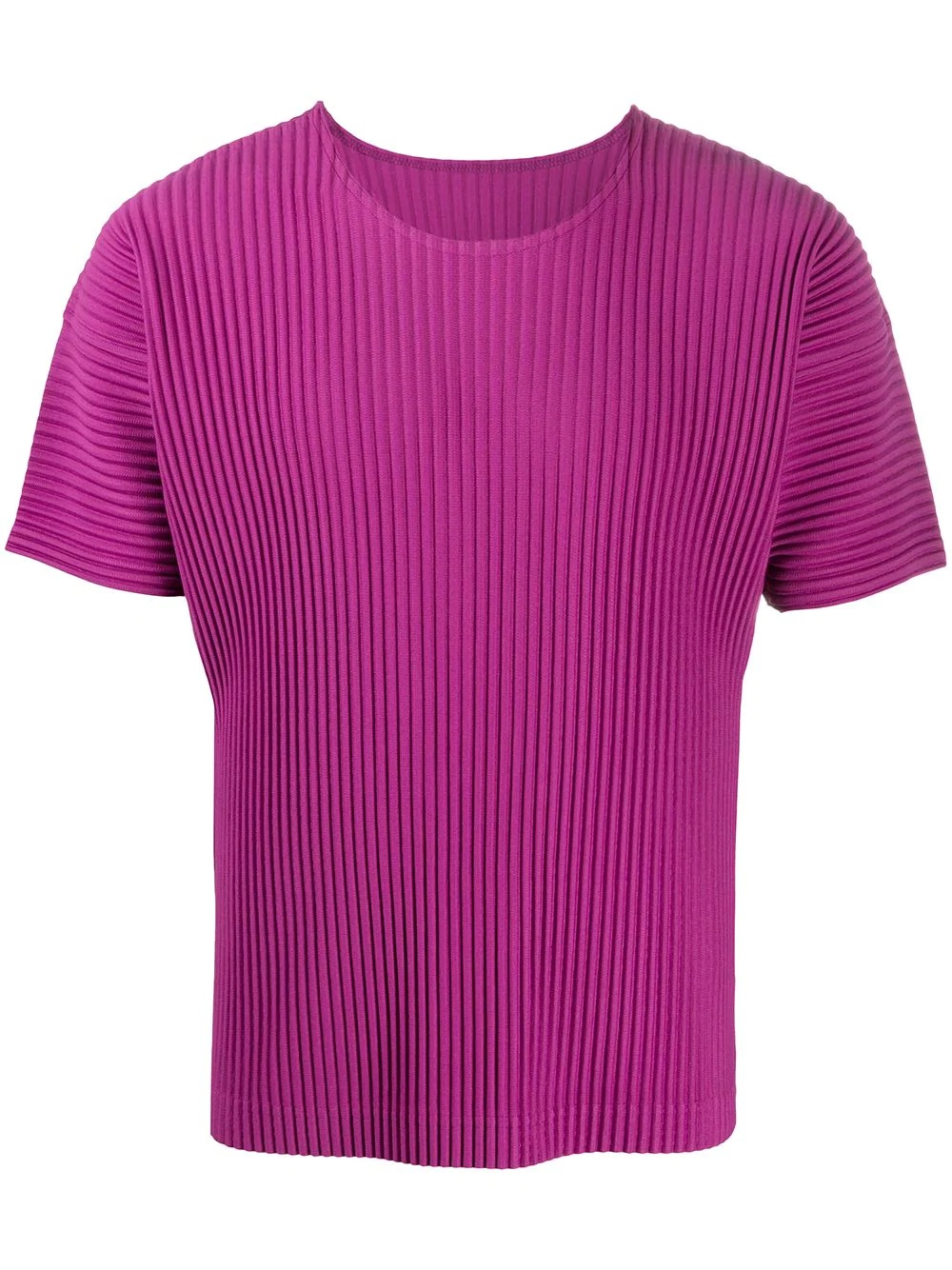 micro-pleated fitted T-shirt - 1