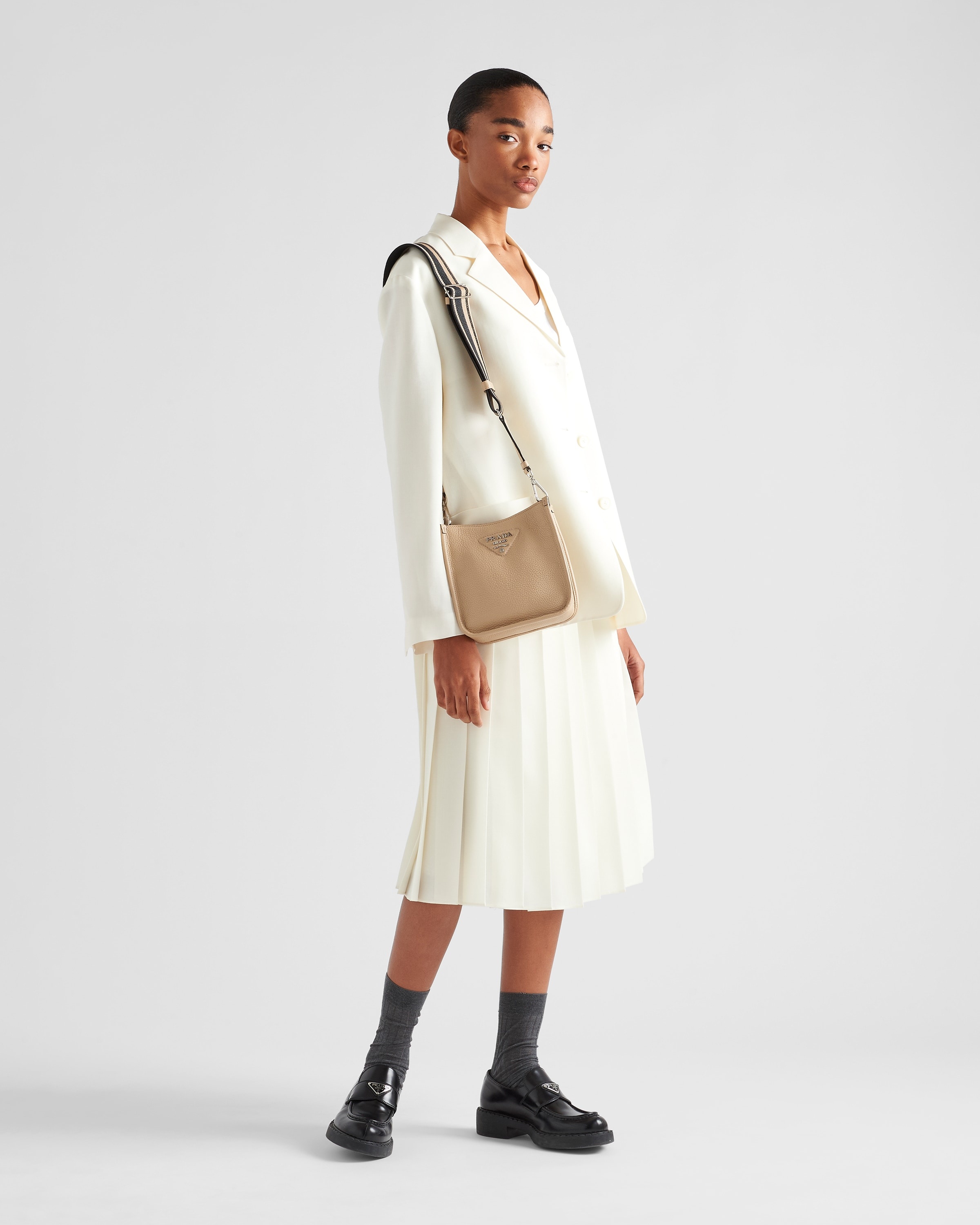 Prada Leather mini shoulder bag | REVERSIBLE