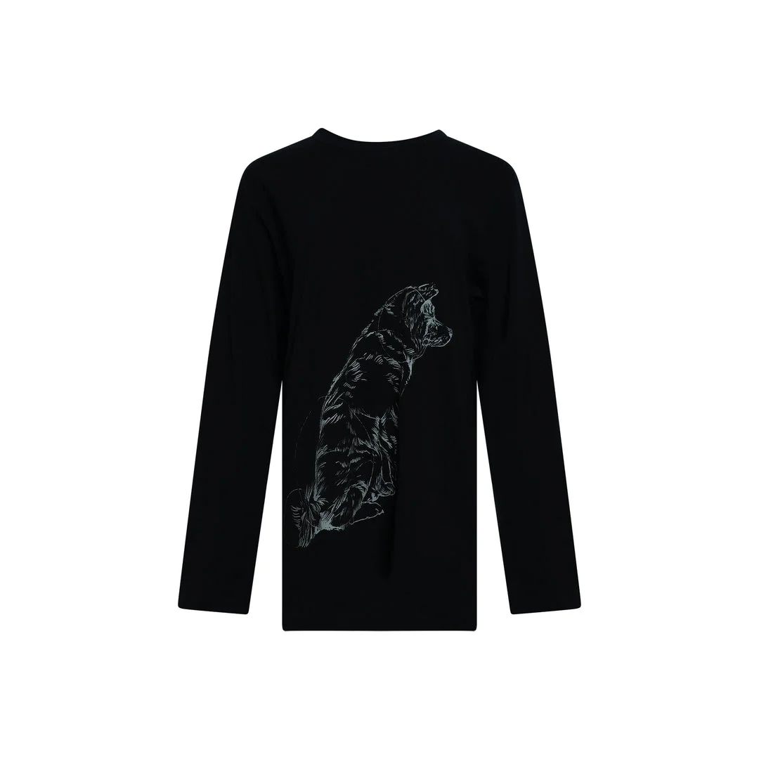 Cat Print Long Sleeve Tee - 1