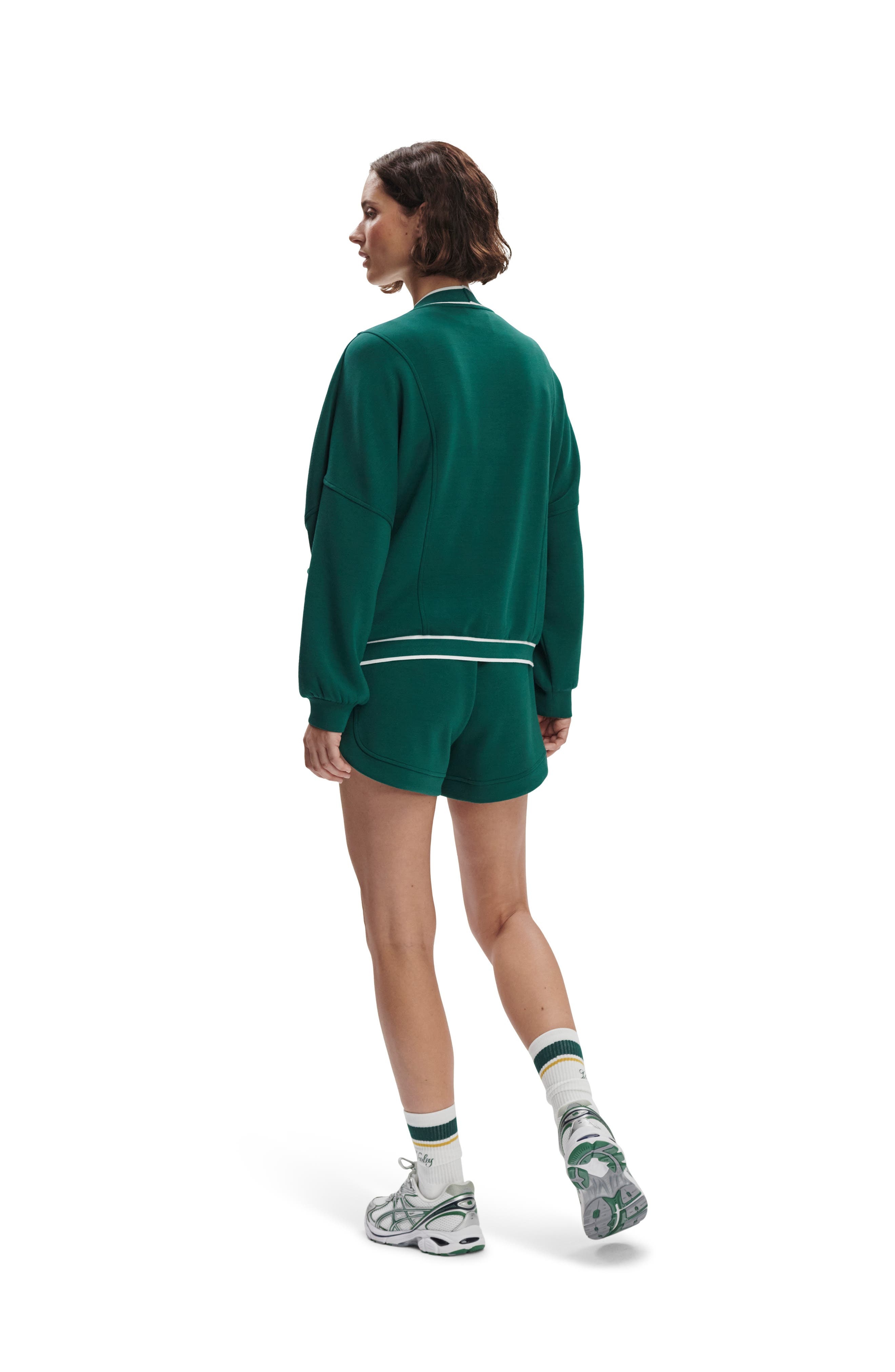Varley Ollie High Waist Sweat Shorts in Forest at Nordstrom - 5
