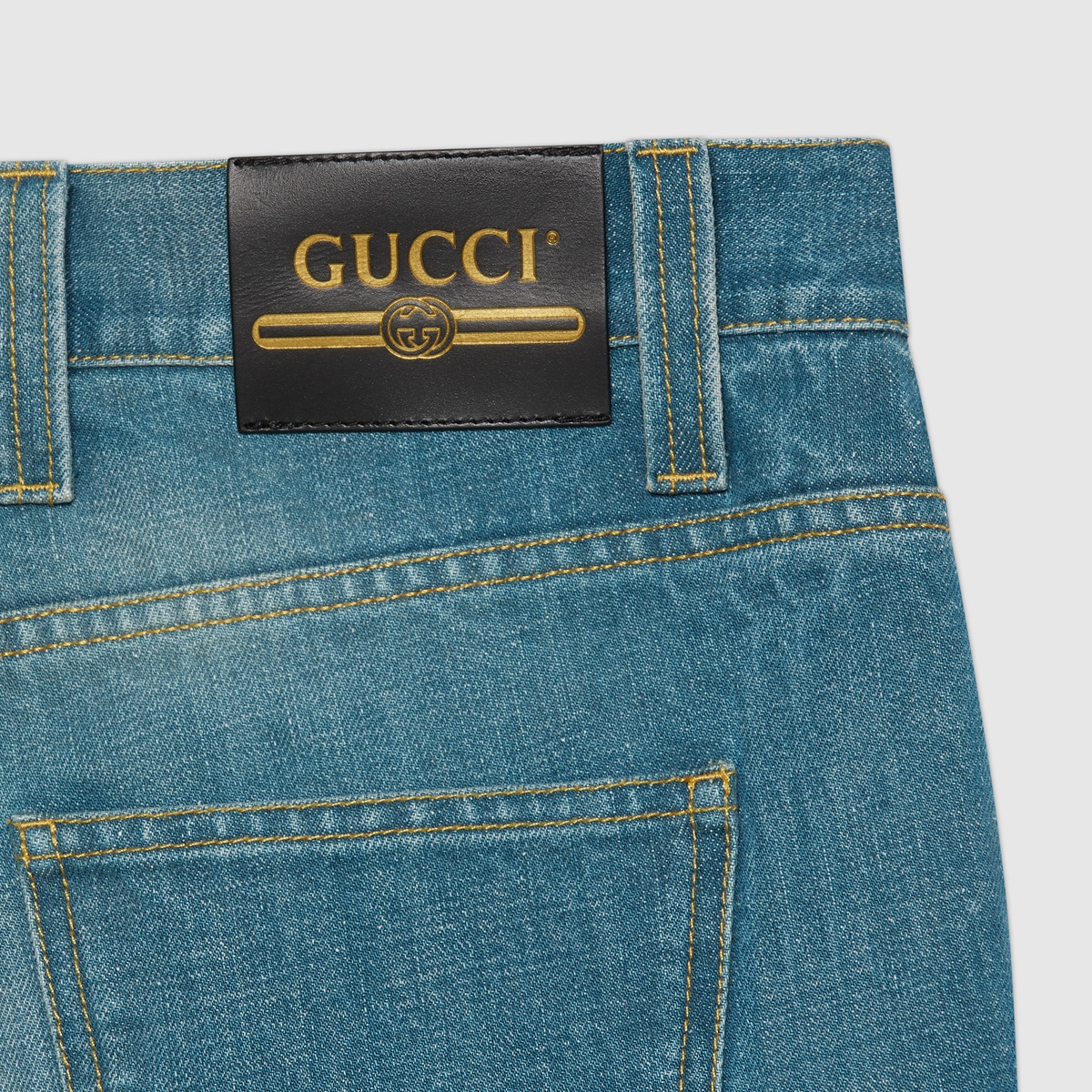 Marble stone-bleached denim flare pant - 3