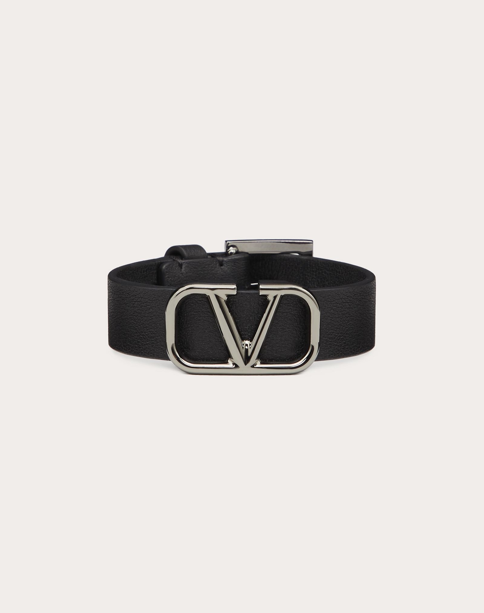 VLogo Signature Leather Bracelet - 1