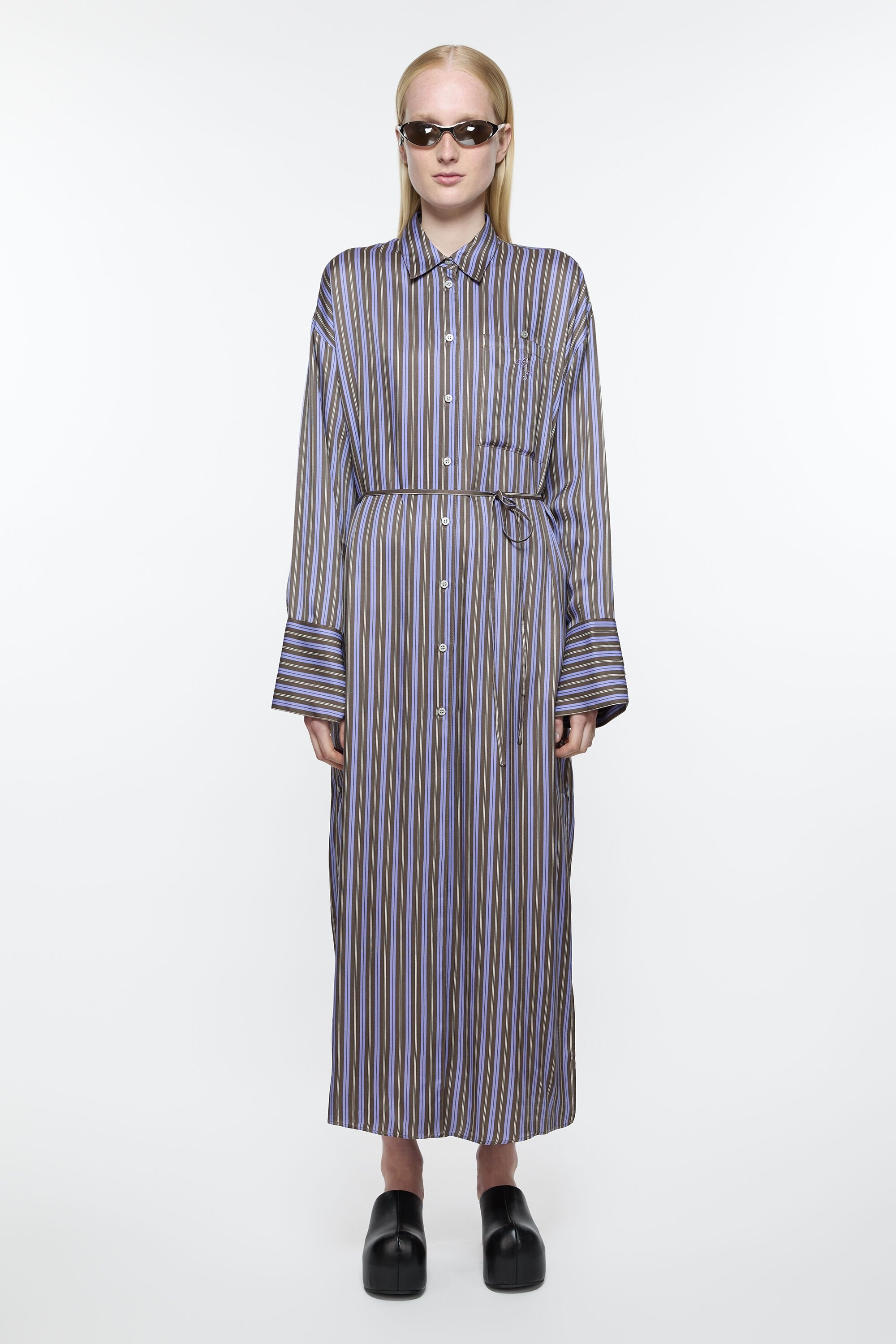 Shirt dress - Purple/Anthracite grey - 2