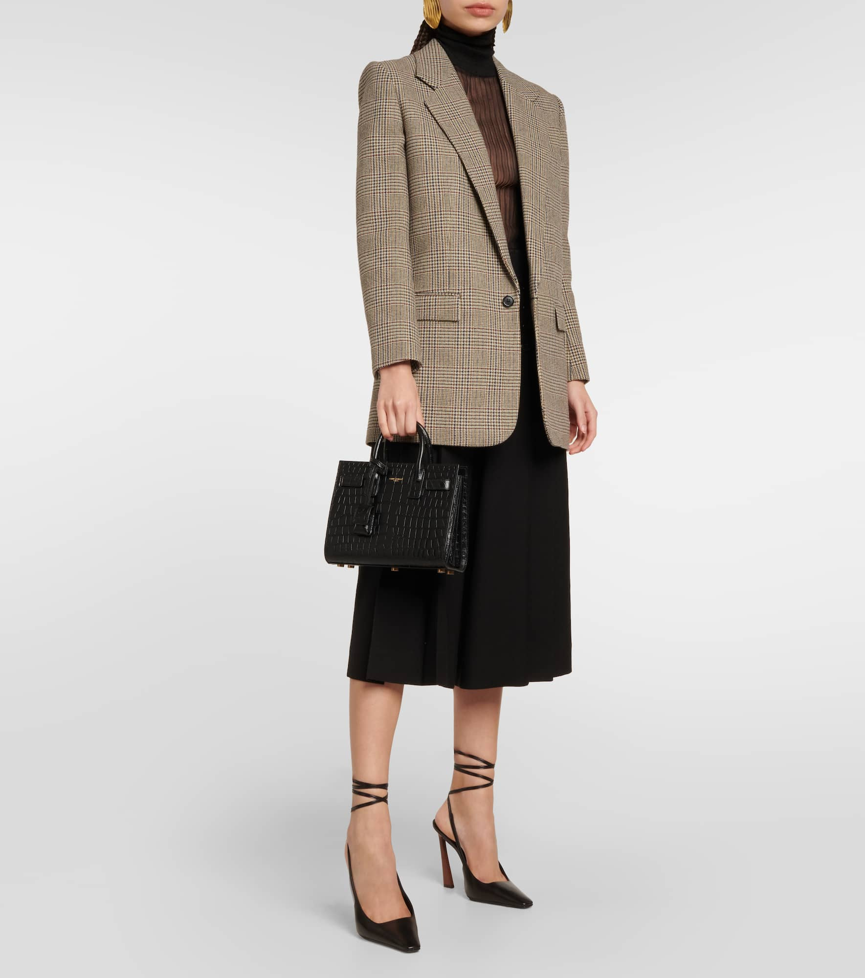 Sac De Jour Nano croc-effect leather tote bag - 5