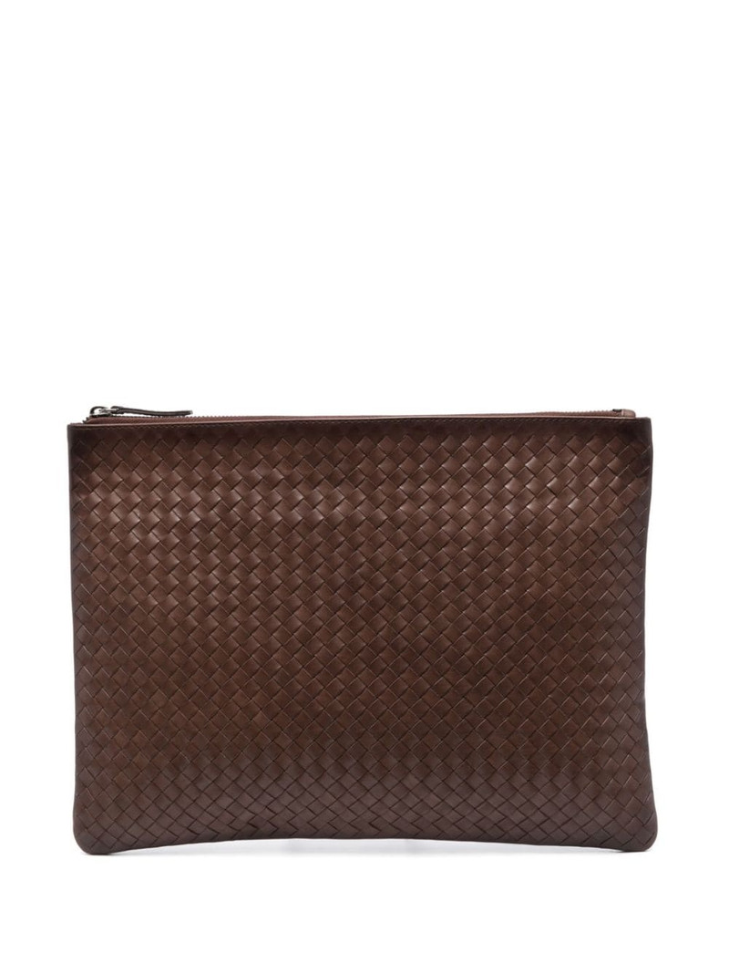 woven leather clutch bag 1