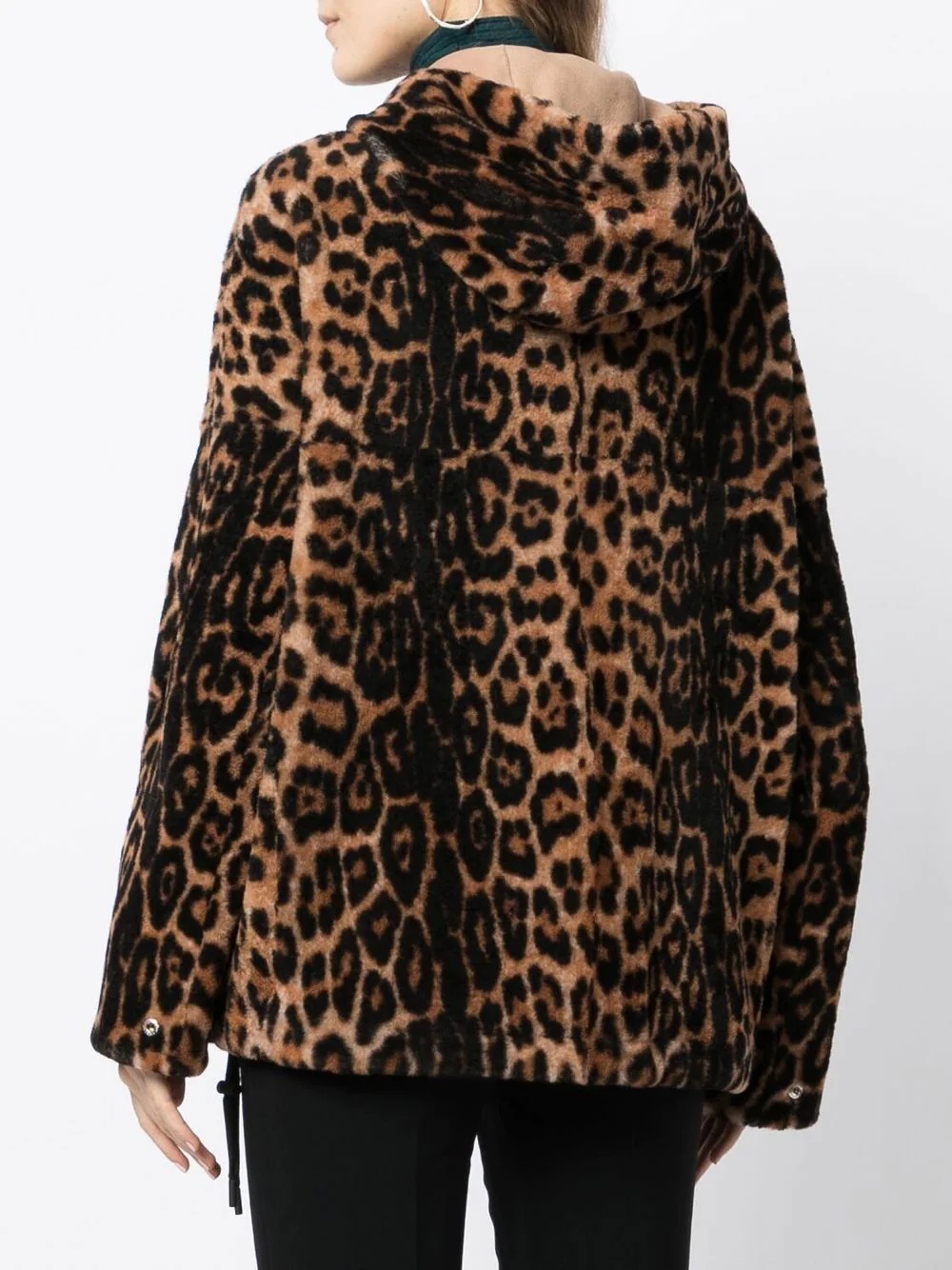 leopard-print faux fur jacket - 7