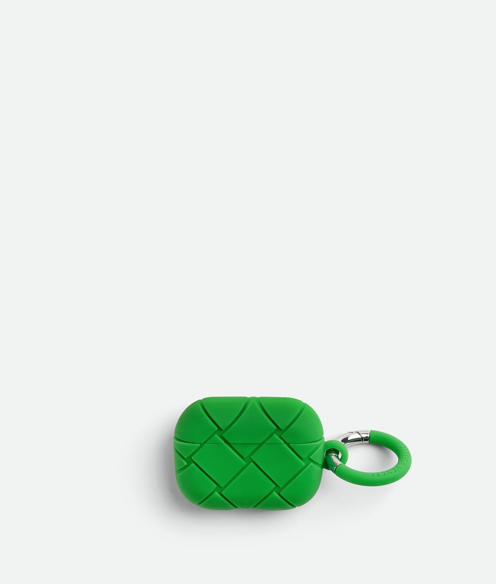 AirPods PROケース BOTTEGA VENETA Black Intrecciato rubber AirPods Pro case with lanyard