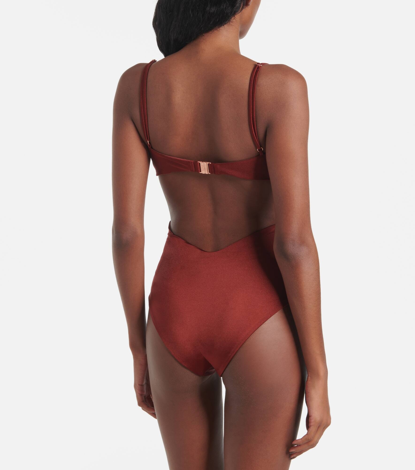 Gathered cutout swimsuit - 3