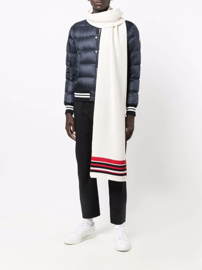 Moncler ribbed striped scarf outlook