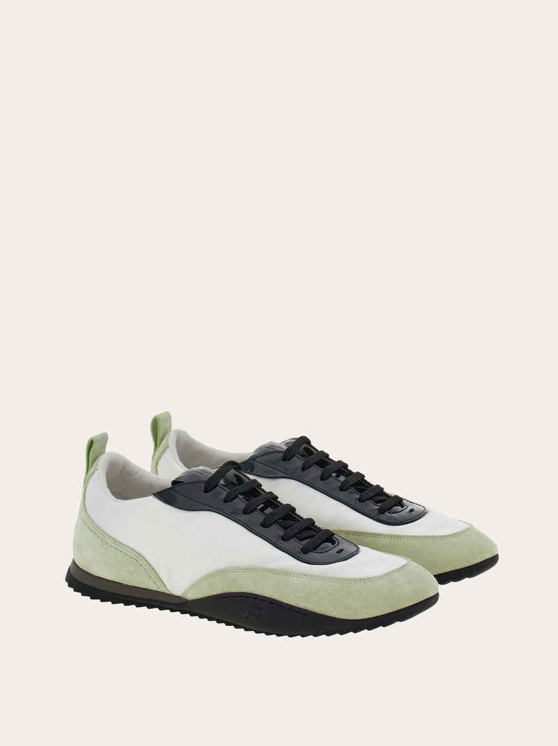FERRAGAMO Sneaker with patent leather trim outlook