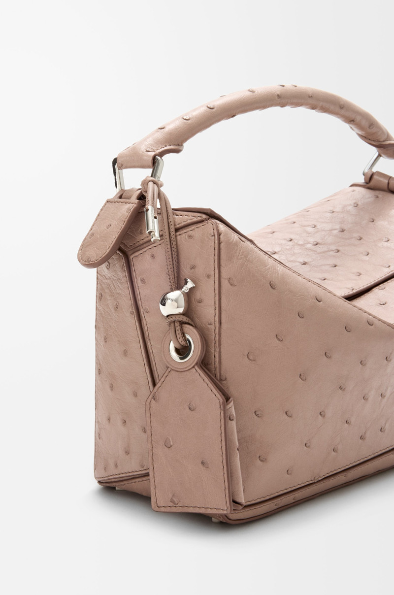 Small Featherlight Puzzle bag in ostrich 10