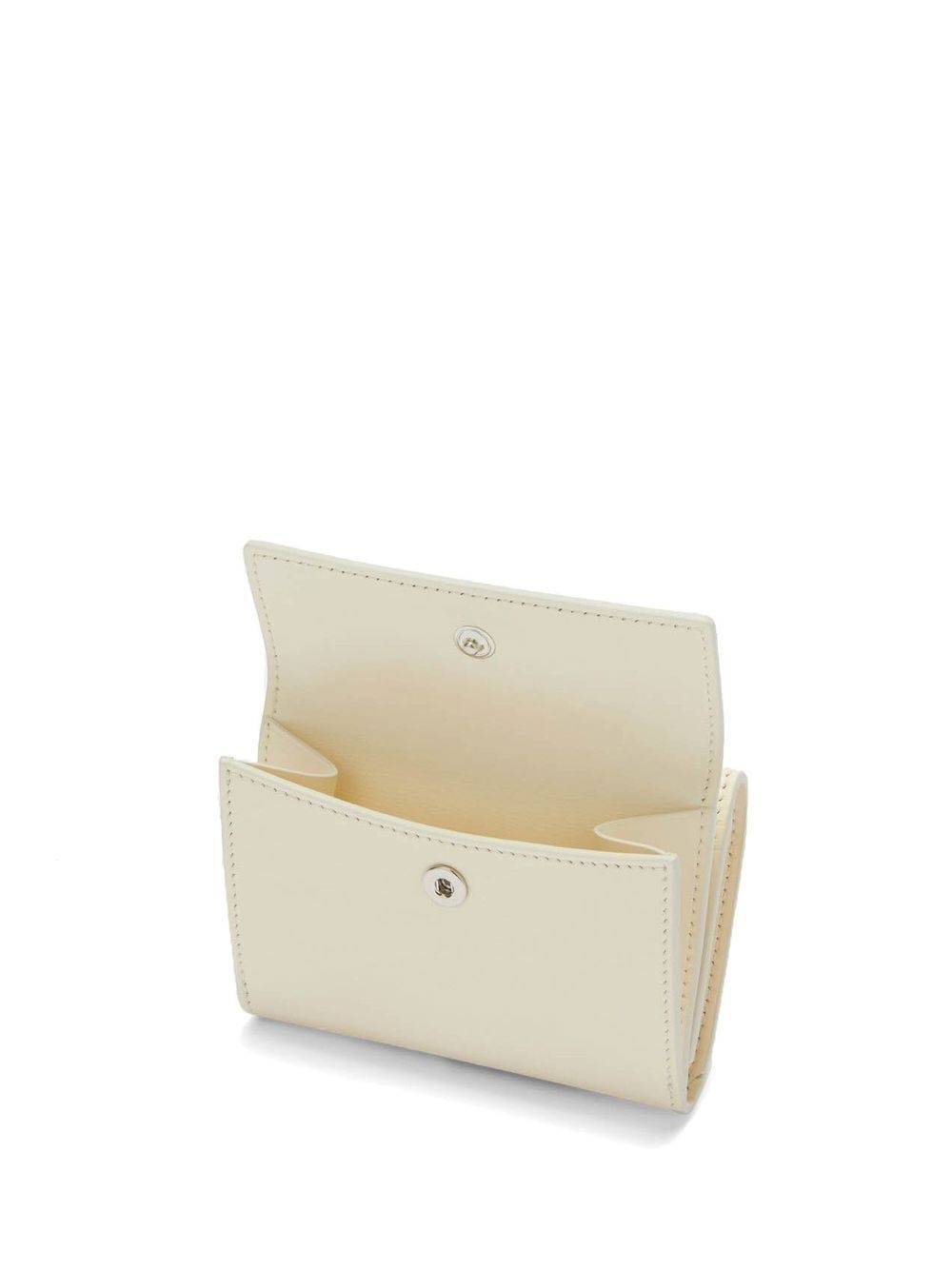 logo-embroidered leather purse - 3