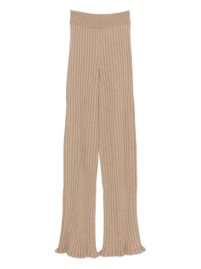 ribbed flared trousers 1