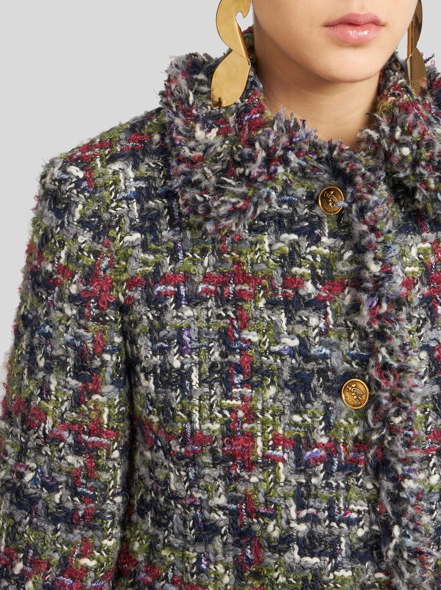 BOUCLÉ JACKET WITH PEGASO BUTTONS - 2