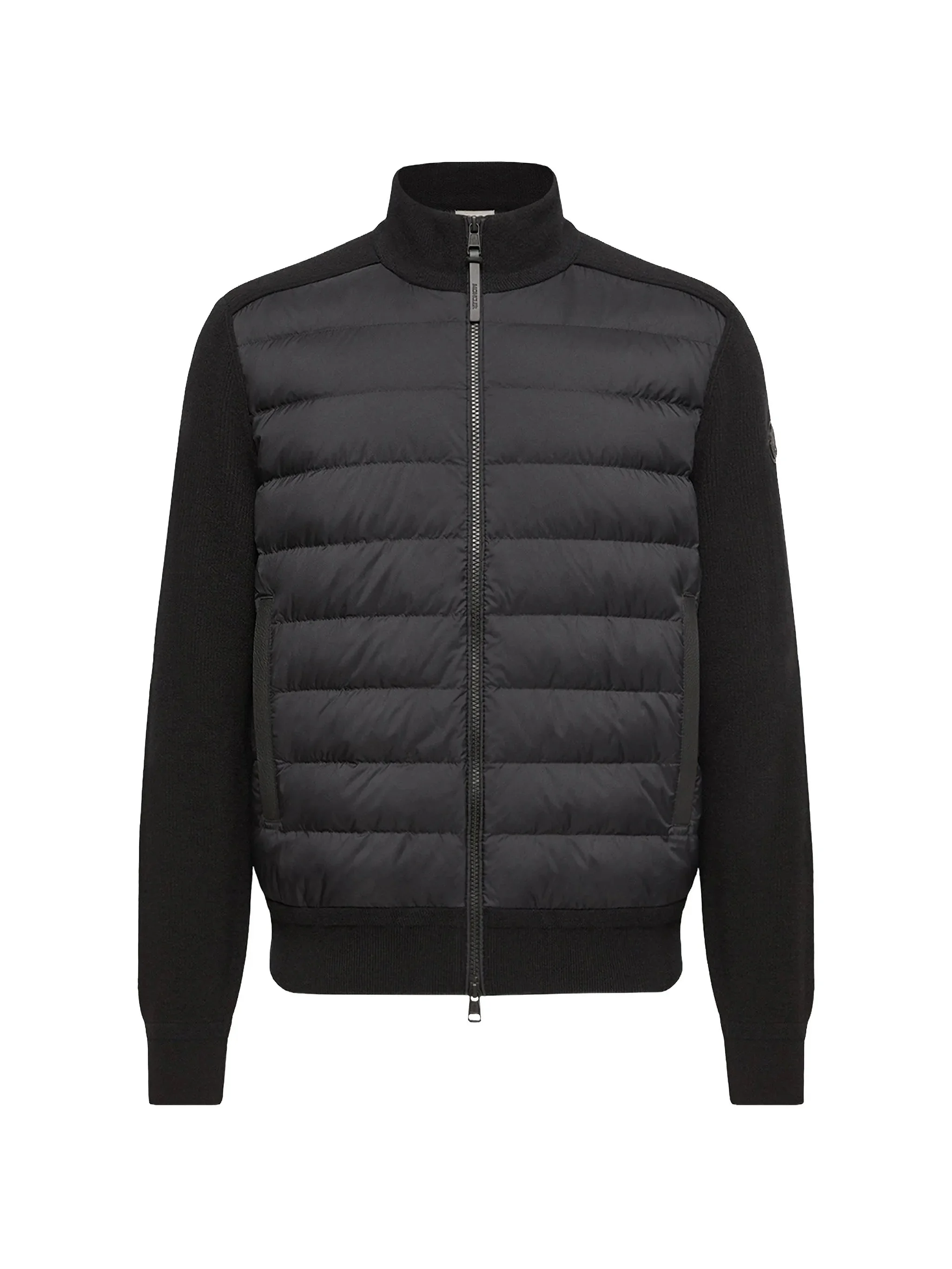 Moncler Quilted Leather-trim Cardigan - 1