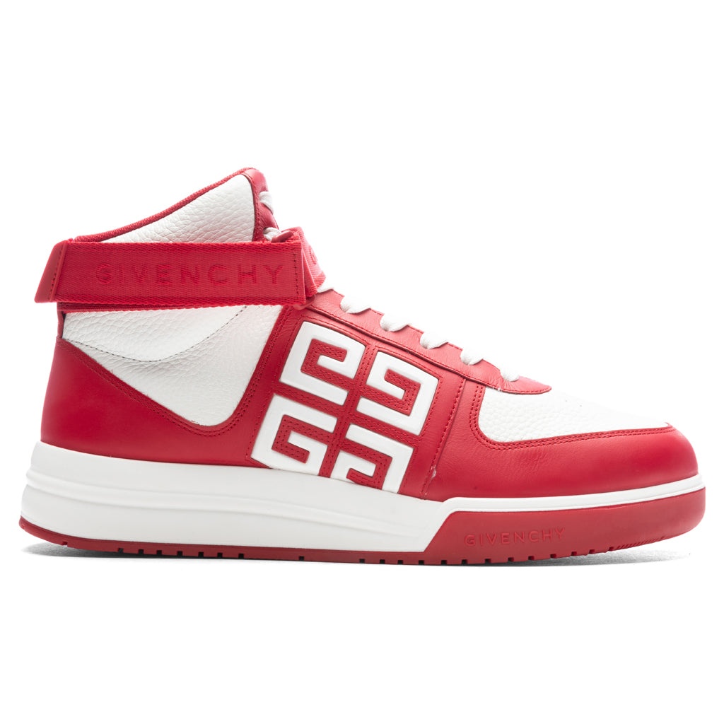 G4 HIGH-TOP SNEAKERS - RED/WHITE - 1
