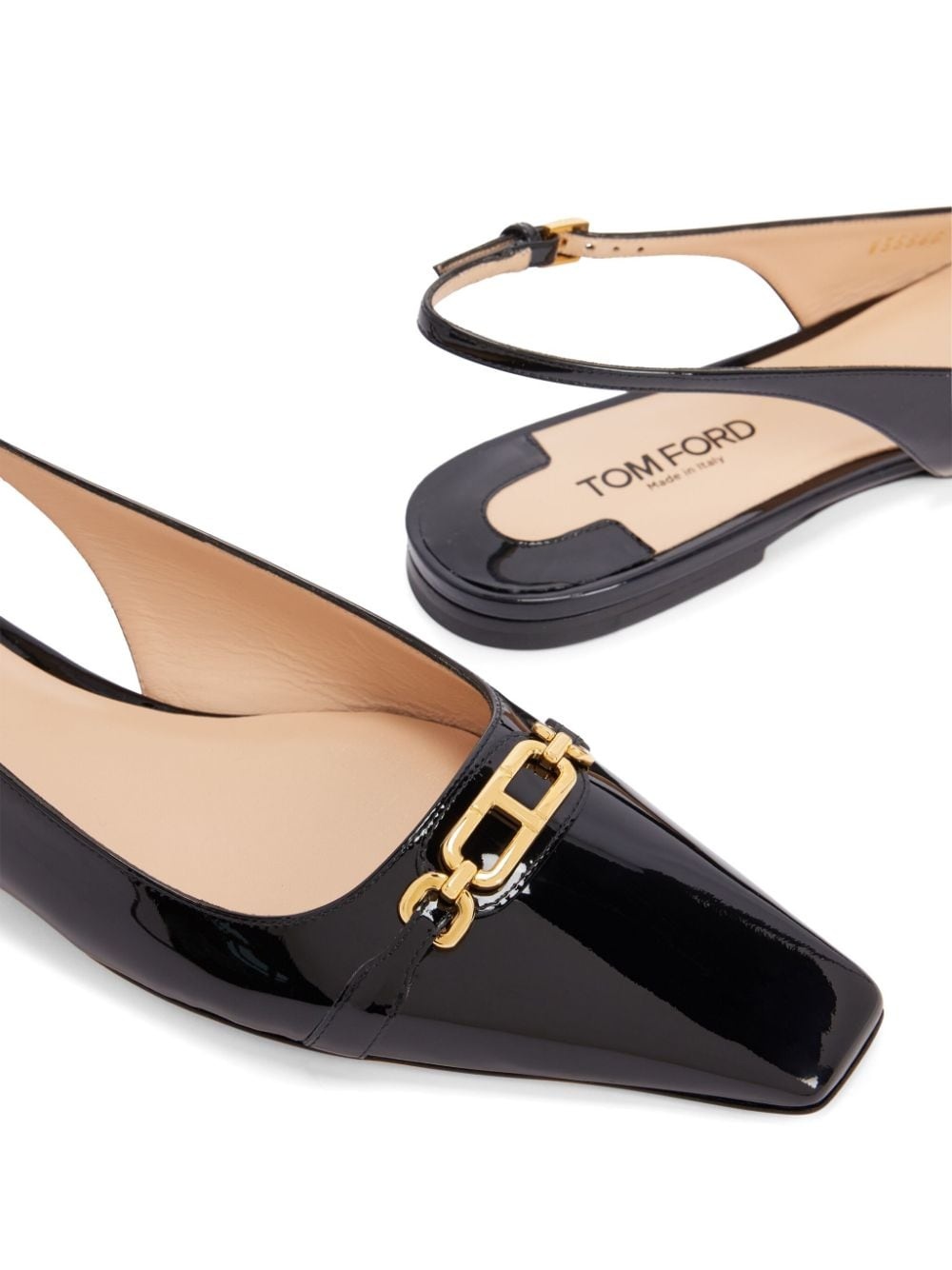 Whitney leather slingback ballerina shoes - 4