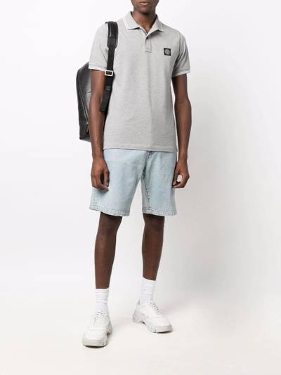 Stone Island logo-patch polo shirt outlook