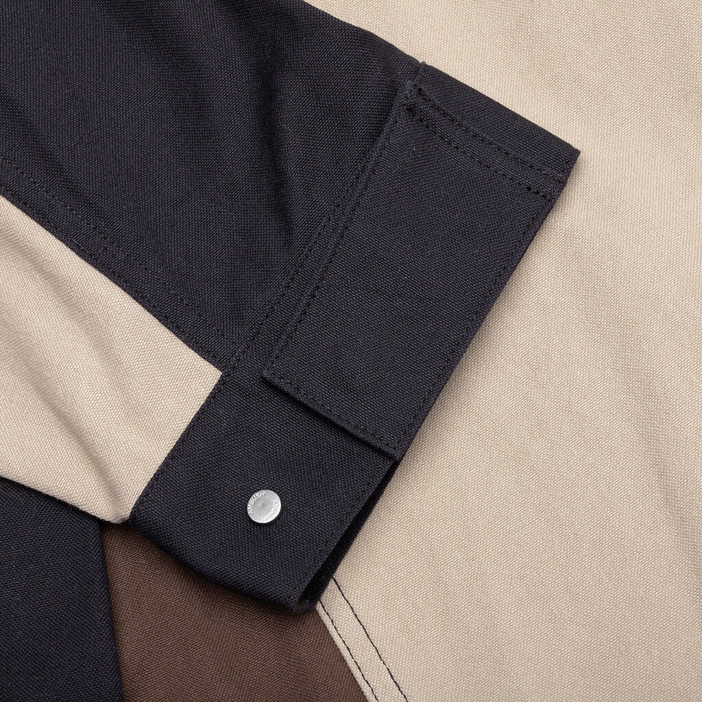 AMBUSH PANELLED WORKER JACKET - BROWN - 7