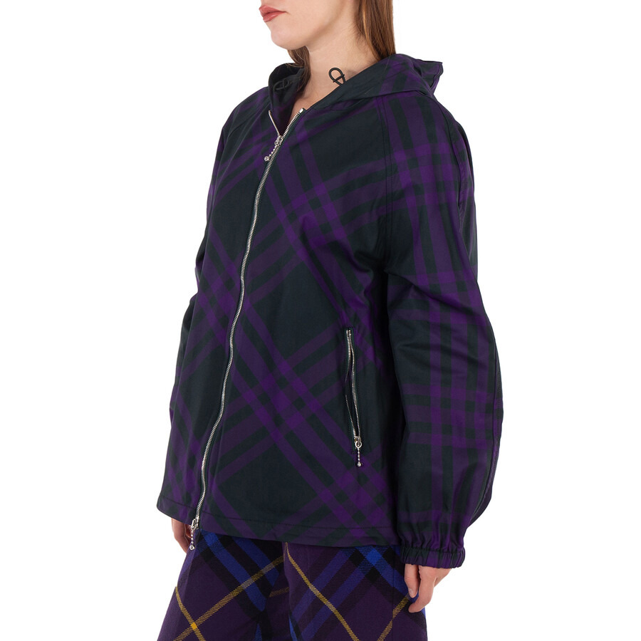 Burberry Check-Pattern Hooded Jacket - 4