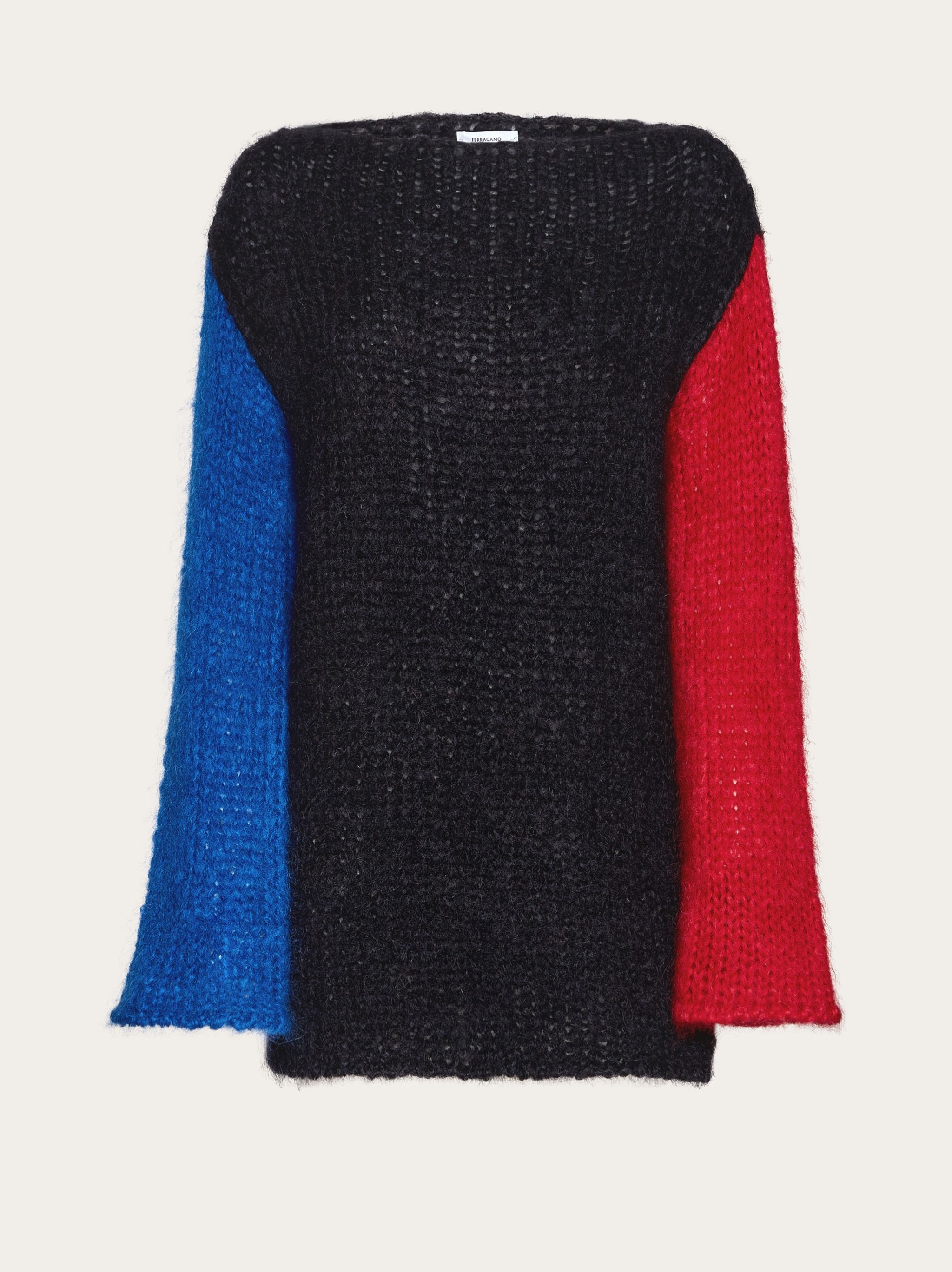 Color block sleeve sweater - 1