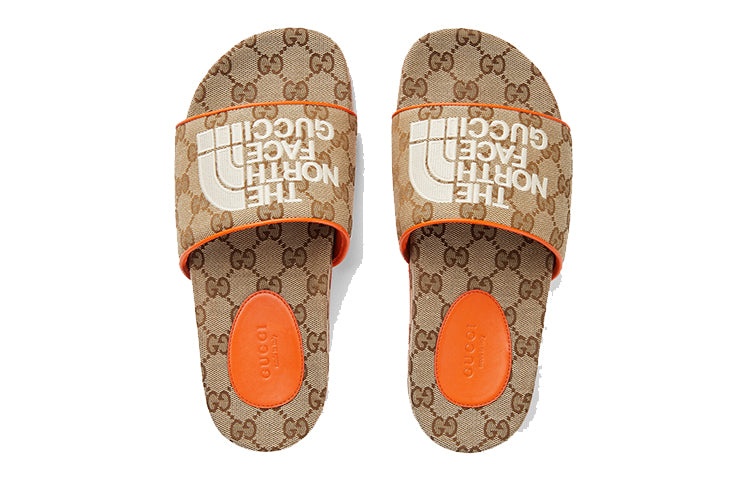 (WMNS) Gucci Slide x The North Face 'Beige Orange Monogram' 679947-2HKM0-9770 - 4