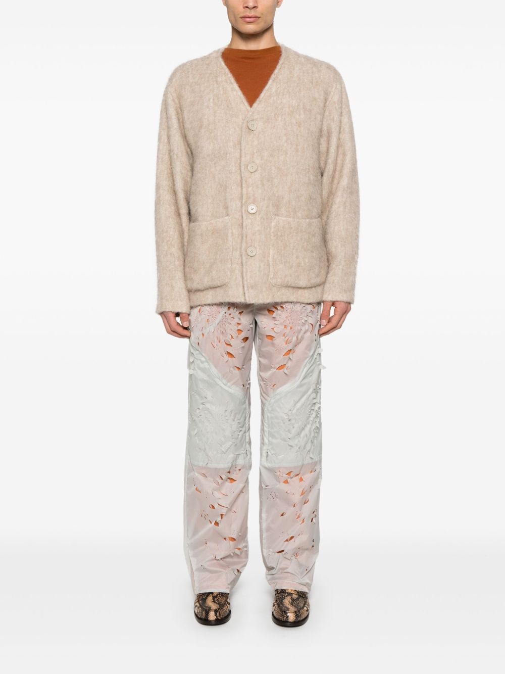 lasered-petals trousers - 2