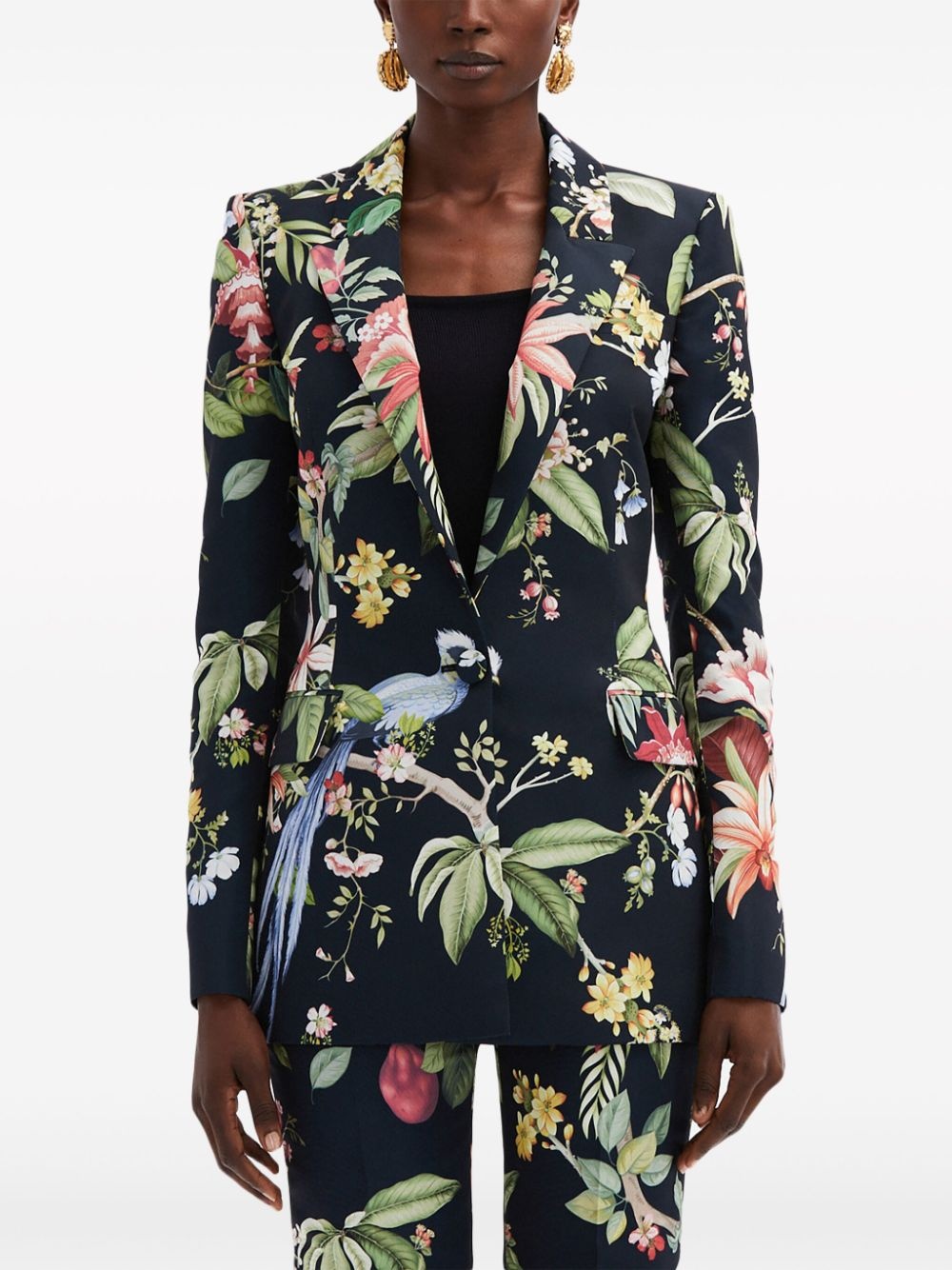 Flora & Fauna Faille blazer - 4